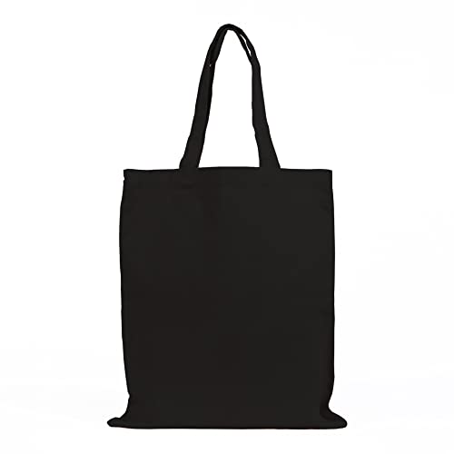 BIDBI Unisex Fairtrade & Organic Canvas Tragetasche Wiederverwendbare Einkaufstasche (1 Stück), Schwarz, Einheitsgröße, Fairtrade & Organic Canvas Tote von BIDBI