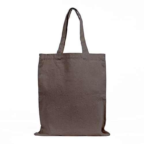 BIDBI Unisex Fairtrade & Organic Canvas Tote Wiederverwendbare Einkaufstasche (1 Stück), dunkelgrau, Einheitsgröße, Fairtrade & Organic Canvas Tote von BIDBI