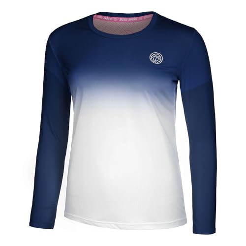 BIDI BADU Damen Crew Gradiant Longsleeve - Dark Blue, White, Größe:L von BIDI BADU