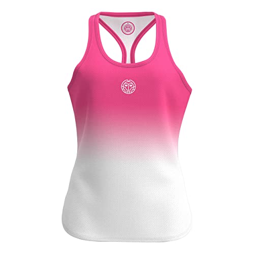 BIDI BADU Damen Crew Gradiant Tank - pink, White, Größe:L von BIDI BADU