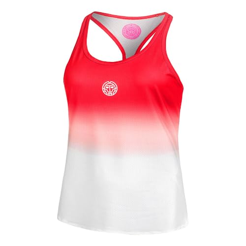 BIDI BADU Damen Crew Gradiant Tank - red, White, Größe:S von BIDI BADU