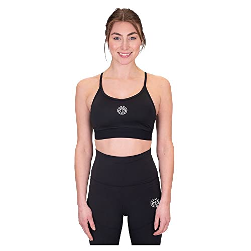 BIDI BADU Damen Crew Low Support Strappy Bra - Black, Größe:S von BIDI BADU