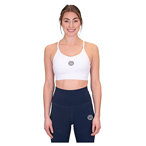 BIDI BADU Damen Crew Low Support Strappy Bra - White, Größe:L von BIDI BADU