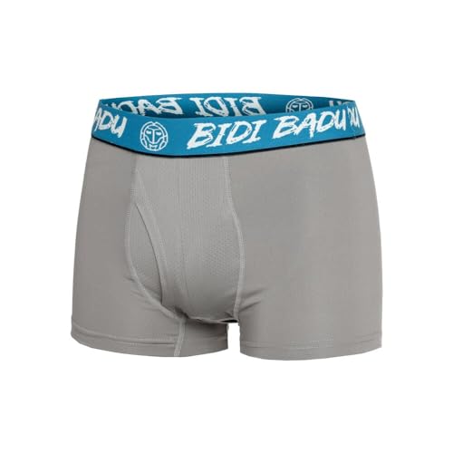 BIDI BADU Herren Crew Boxer Shorts - Grey, Größe:L von BIDI BADU