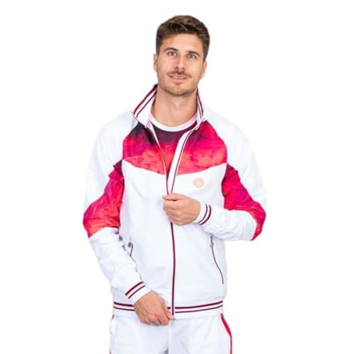 BIDI BADU Jabu Tech Jacket - Red/White Herren Trainingsjacke Rot-Weiß M von BIDI BADU