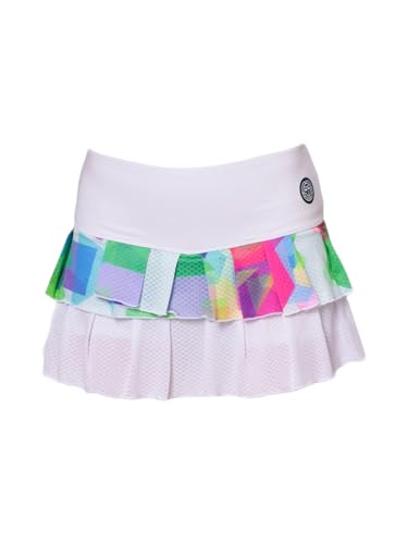 BIDI BADU Kaleido Pleated Junior Skort Mädchen Rock weiß-Mehrfarbig 164 von BIDI BADU