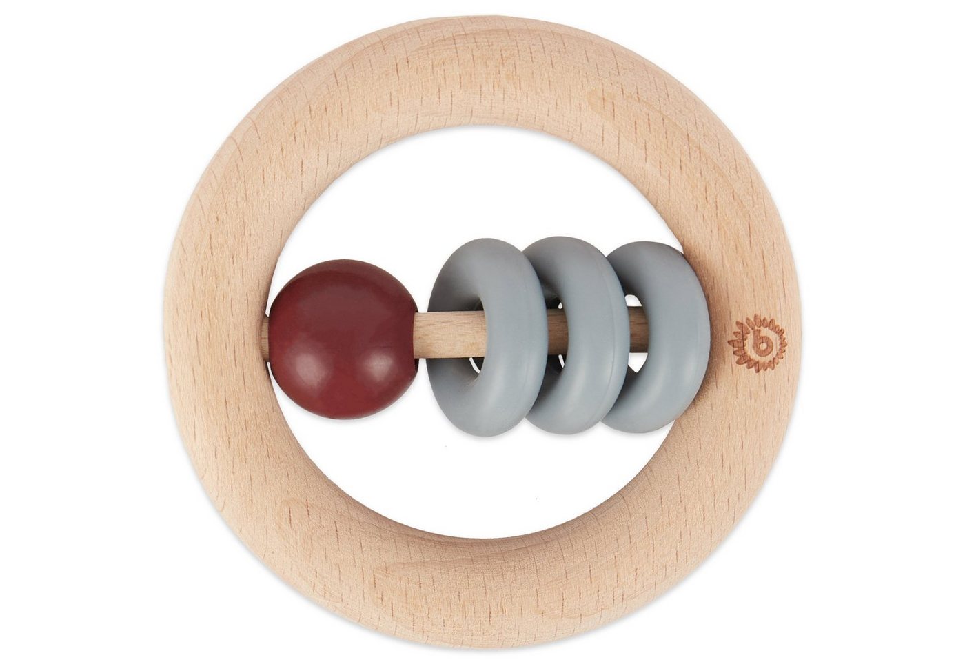 BIECO Beißring Bieco Holz Beißring Baby ab 0 Monate, Ø 8 cm Zahnungshilfe Baby Baby Greifling Holz Beissring Für Baby Zum Zahnen Motorikspielzeug Baby Beißring Baby von BIECO