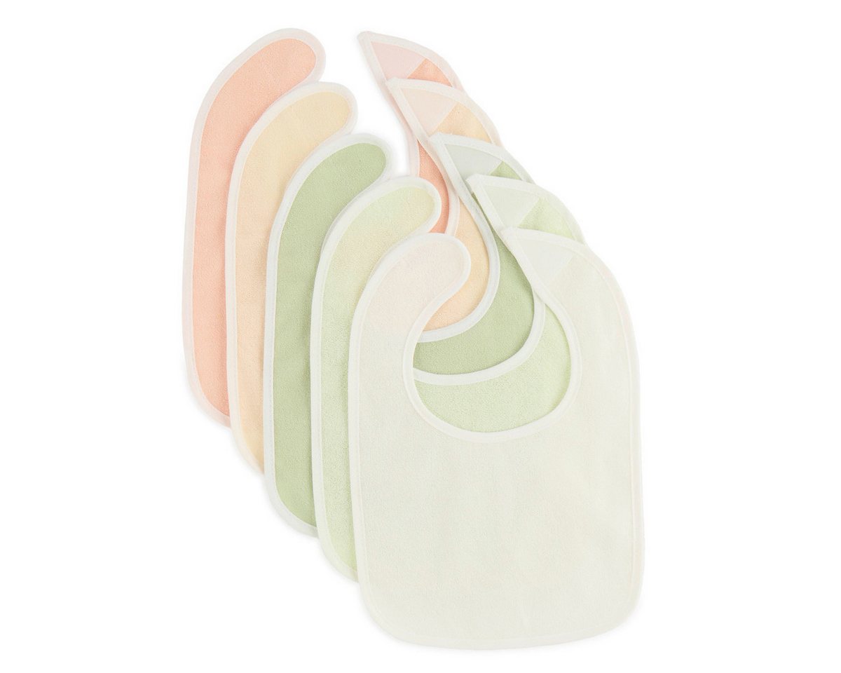 BIECO Lätzchen 5er Pack Baby Lätzchen mit Klettverschluss von BIECO