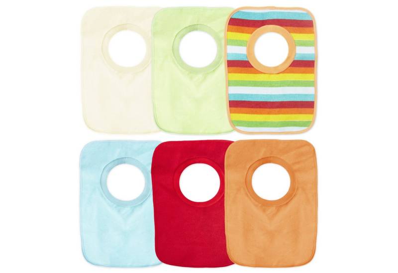 BIECO Lätzchen Bieco Baby Lätzchen 6er Pack Baby Lätzchen Wasserdicht Schlabberlatz von BIECO