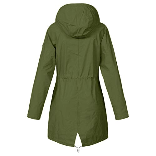 BIEDONGDA Wasserdichte Jacke Damen Wandern Wasserdichte Regenmantel lose Plus Größe Kapuzensolide Jacke Outdoor-Winddicht Damenmantel Winterjacke von BIEDONGDA