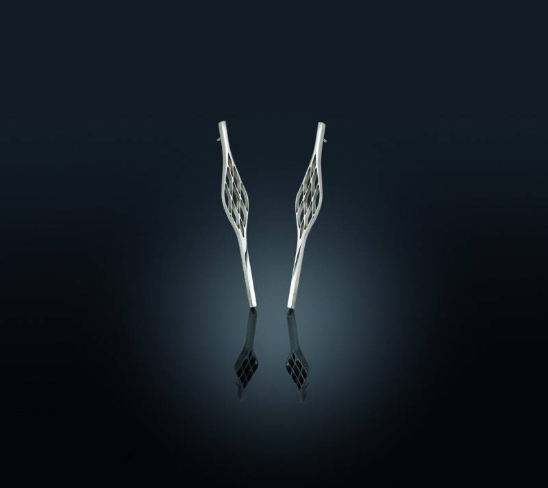 Cell Silberohrschmuck, Design Benjamin Hubert von BIEGELGoldschmiede
