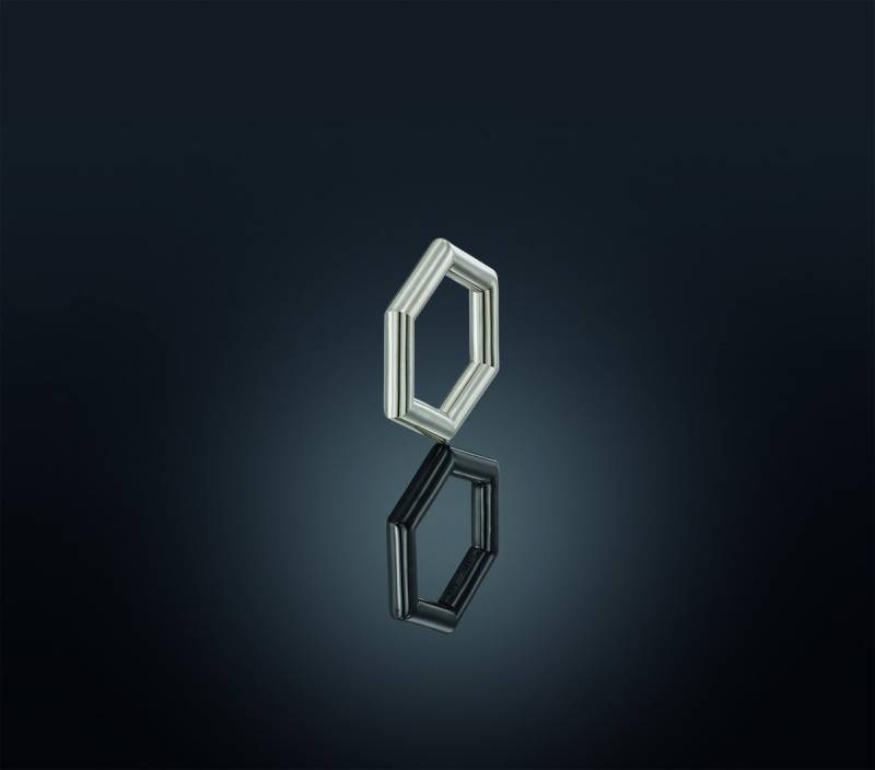 Hexagon Hexagonaler Silberring von BIEGELGoldschmiede