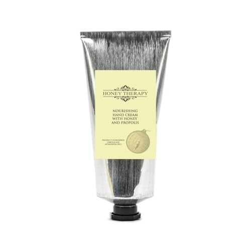 Handcreme mit Honig & Propolis 70 ml für trockene, rissige und empfindliche Hände pflegende Handcreme von BIENE24.DE