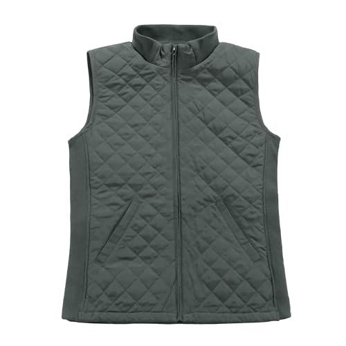 BIENZOE Damen Ärmellos Geringes Gewicht Weste Dunkel Grau XL von BIENZOE