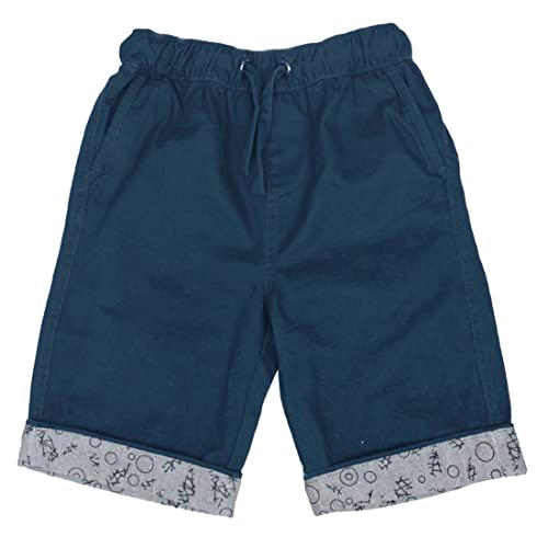BIENZOE Jungen Baumwolle Köper Elastisch Taille Short Marine Größe 5 von BIENZOE