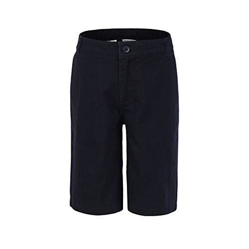 BIENZOE Jungen Baumwolle Schuluniformen Köper Bermuda Kurze Hose Marine Größe 7 von BIENZOE