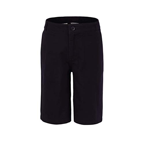 BIENZOE Jungen Baumwolle Schuluniformen Köper Bermuda Shorts Schwarz 12 von BIENZOE