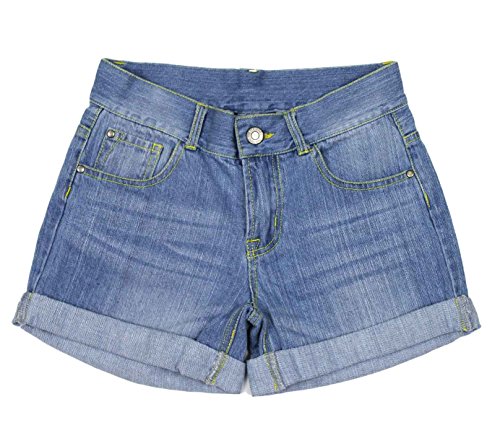 BIENZOE Mädchen Jean Short Denim Größe 14 von BIENZOE