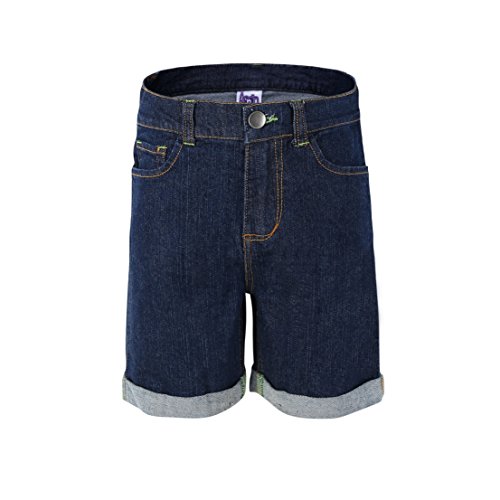 BIENZOE Mädchen Weiche Hohe Taille Dehnbar Jeans Shorts Marine größe 16 von BIENZOE