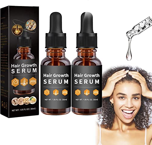 Haarwachstumsserum für Schwarze Frauen Natürliches Haarwachstums-Essenz-Verdickungsserum Anti-Haarausfall und dünner werdendes Haarserum für Männer und Frauen für alle Haartypen von BIERDAN