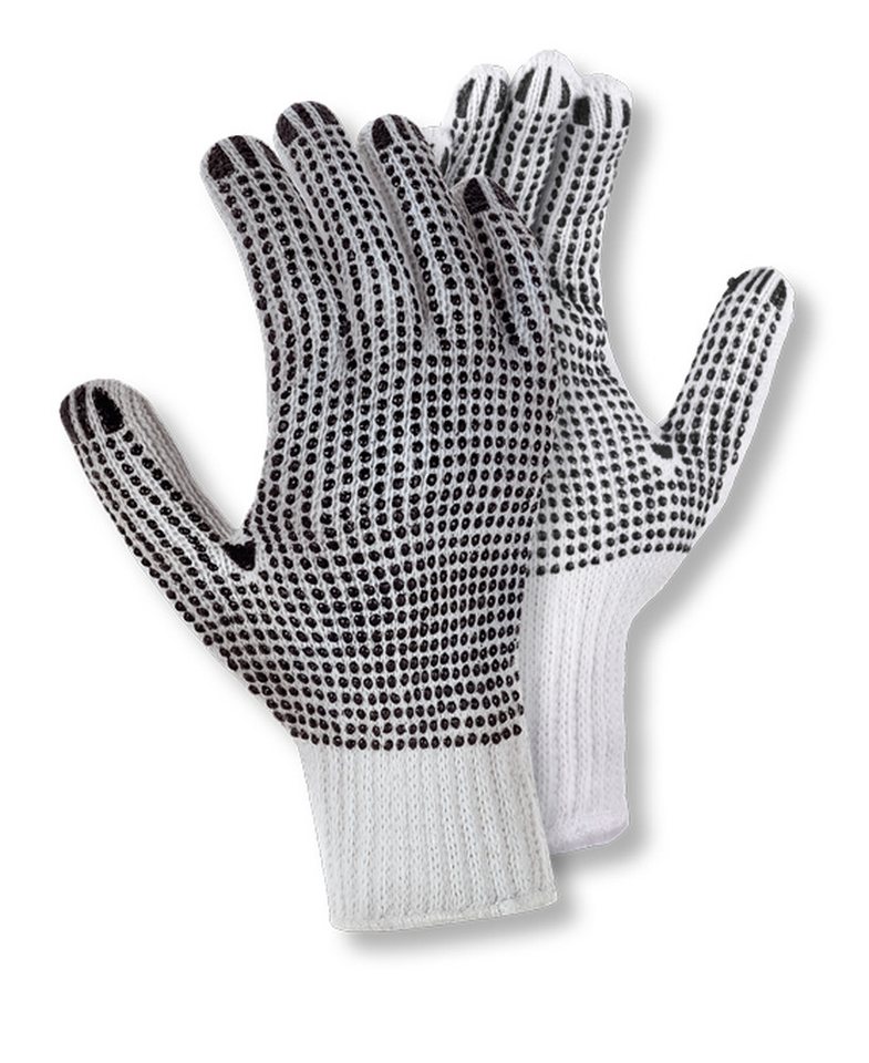 BIG Arbeitsschutz Arbeitshandschuhe Baumwoll-/Polyester-Strickgewebe, mit beidseitig aufgebrachten schwar von BIG Arbeitsschutz