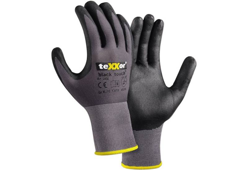 BIG Arbeitsschutz Arbeitshandschuhe teXXor Handschuh black touch grau/schwarz Gr.08 von BIG Arbeitsschutz