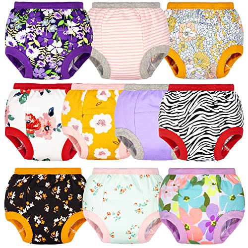 BIG ELEPHANT Baby Mädchen 6er-Pack Töpfchen-Unterwäsche, gepolsterte, saugfähige Blumen-Trainingshose für Kleinkinder, 5 Jahre von BIG ELEPHANT