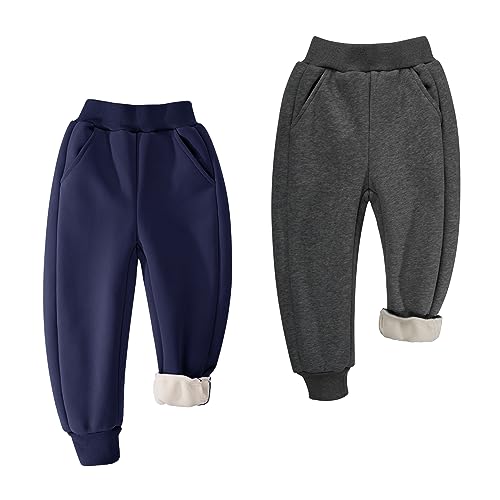 BIG ELEPHANT Jogginghose für Kinder Fleece-gefütterte, Jungen Sport Hosen, Activewear-Hosen für Mädchen, Lang Trainingshosen von BIG ELEPHANT