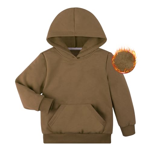 BIG ELEPHANT Jungen Kapuzenpullover mit Fleecefutter – Hoodie Kinder Jungen mit Tasche, Warm & Weich Sweatshirt für Kinder von BIG ELEPHANT