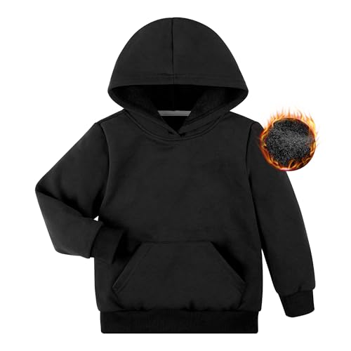 BIG ELEPHANT Jungen Kapuzenpullover mit Fleecefutter – Langarm Hoodie mit Tasche, Warm & Weich für Kinder von BIG ELEPHANT