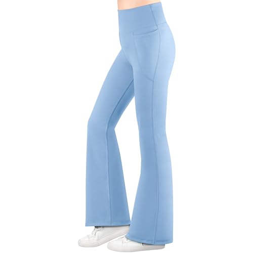 BIG ELEPHANT Mädchen Leggings Bootcut mit Taschen – High Waist Schlaghose Mädchen Yogahose & Turnhose für Schule, Tanz & Alltag von BIG ELEPHANT