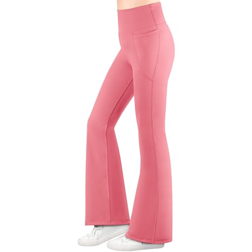 BIG ELEPHANT Mädchen Leggings Bootcut mit Taschen – High Waist Schlaghose Mädchen Yogahose & Turnhose für Schule, Tanz & Alltag von BIG ELEPHANT