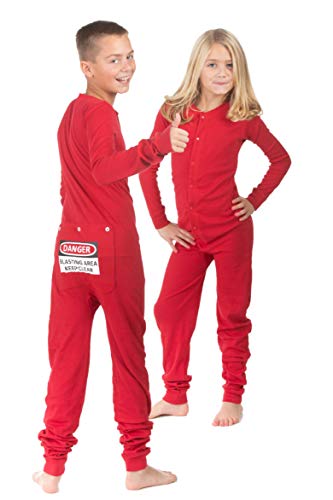 BIG FEET PAJAMA CO. Roter Union-Anzug für Jungen und Mädchen, Kinderschlafanzüge von BIG FEET PAJAMA CO.