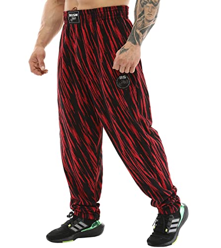 BIG SAM SPORTSWEAR COMPANY Herren Baggy Sweatpants mit Taschen, Loose Fit Baumwolle Gym Trainingshose, rot/black, X-Groß BIG SAM SPORTSWEAR COMPANY Herren Baggy Sweatpants mit Taschen, Loose Fit Baumwolle Gym Trainingshose, rot/black, X-Groß von BIG SAM SPORTSWEAR COMPANY
