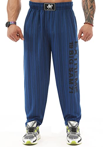 BIG SAM SPORTSWEAR COMPANY Herren Baggy Sweatpants mit Taschen, Oldschool Loose Fit Gym Pants, Blau, Mittel BIG SAM SPORTSWEAR COMPANY Herren Baggy Sweatpants mit Taschen, Oldschool Loose Fit Gym Pants, Blau, Mittel von BIG SAM SPORTSWEAR COMPANY