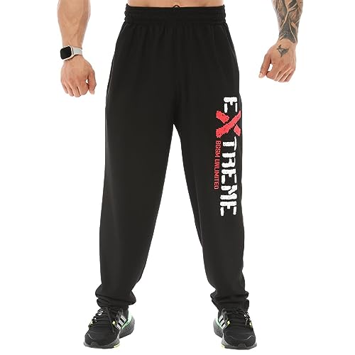 BIG SAM SPORTSWEAR COMPANY Herren Baggy Sweatpants mit Taschen, Oldschool Loose Fit Gym Pants, Extreme-schwarz, X-Groß BIG SAM SPORTSWEAR COMPANY Herren Baggy Sweatpants mit Taschen, Oldschool Loose Fit Gym Pants, Extreme-schwarz, X-Groß von BIG SAM SPORTSWEAR COMPANY