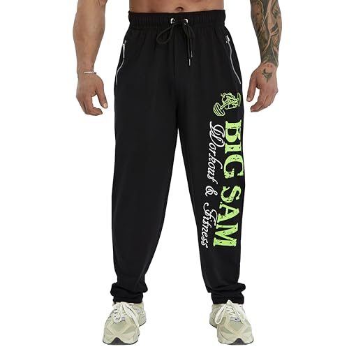 BIG SAM SPORTSWEAR COMPANY Herren Bodybuilding Workout Komfort Design Baggy Muscle Trainingshose - Schwarz - XX-Large BIG SAM SPORTSWEAR COMPANY Herren Bodybuilding Workout Komfort Design Baggy Muscle Trainingshose - Schwarz - XX-Large von BIG SAM SPORTSWEAR COMPANY