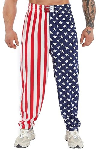 BIG SAM SPORTSWEAR COMPANY Herren Sweathose mit Taschen | Komfort-Design Muskel Baumwolle Trainingshose, Amerikanisch, Groß von BIG SAM SPORTSWEAR COMPANY