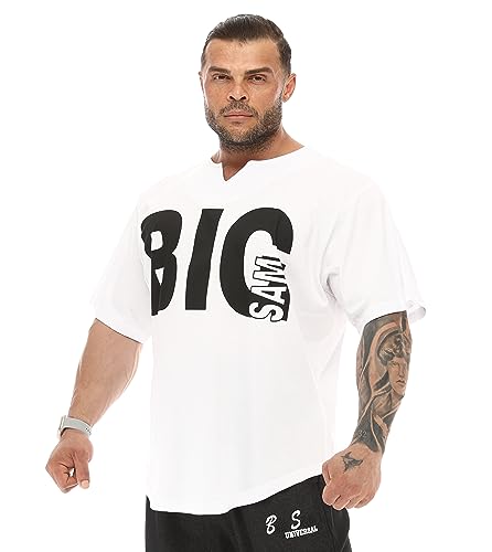Herren Oversize T-Shirt Dünner Stoff 100% Baumwolle Rag Top Gym T-Shirt, Weiss/opulenter Garten, L Herren Oversize T-Shirt Dünner Stoff 100% Baumwolle Rag Top Gym T-Shirt, Weiss/opulenter Garten, L von BIG SAM SPORTSWEAR COMPANY