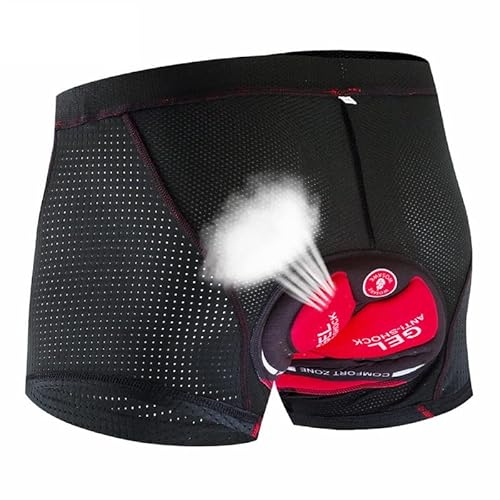 BIGFOX Radunterhose Herren Fahrradhose mit 5D Gel Sitzpolster Atmungsaktive und Schnelltrocknend Fahrradhose Gepolsterte Radsportshorts Radlerhose von BIGFOX