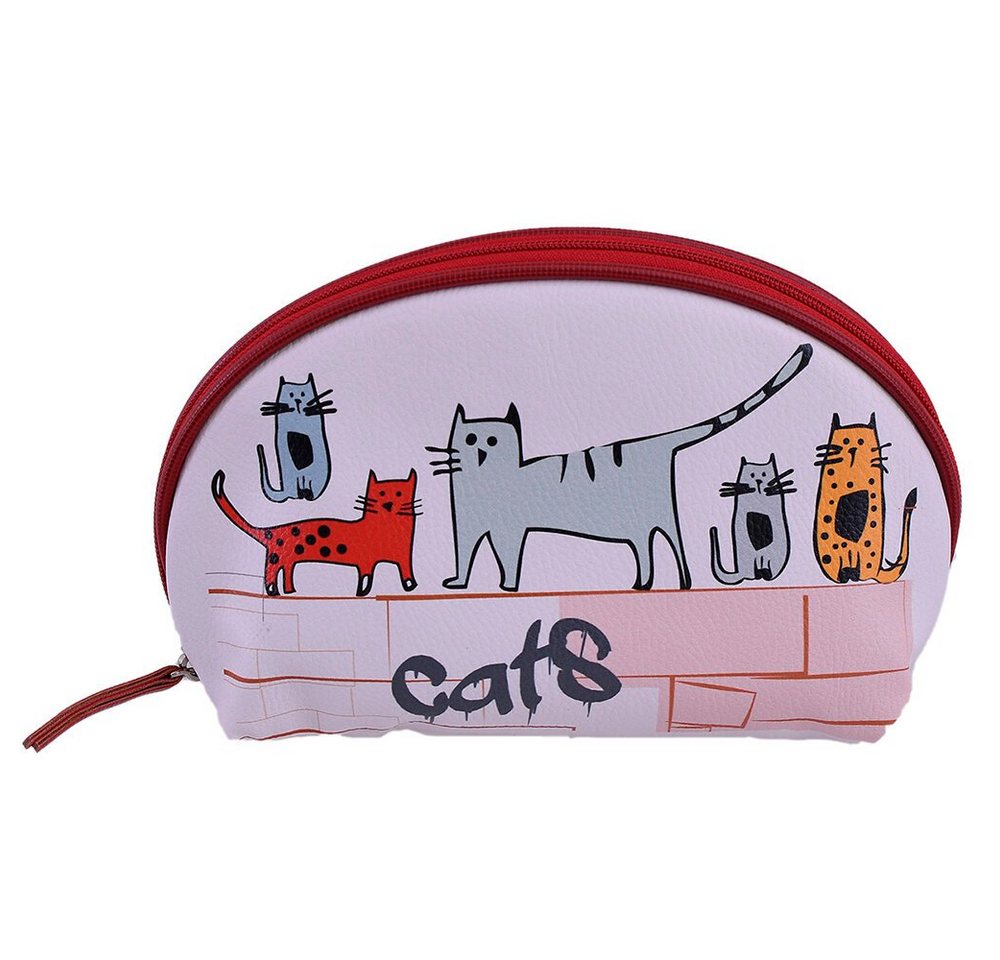 BIGGDESIGN Kosmetiktasche Biggdesign Cats Damen Kosmetiktasche, Bunt, 18 x 9 cm (1-tlg) von BIGGDESIGN