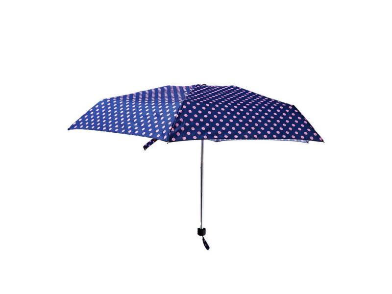 BIGGDESIGN Langregenschirm Biggdesign Moods Up Mini-Regenschirm, Pink Polka Dot, Blau von BIGGDESIGN