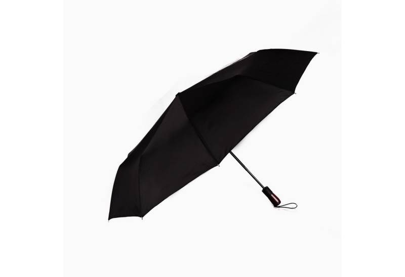 BIGGDESIGN Langregenschirm Biggdesign Moods Up Premium Holzgriff Automatik-Regenschirm, Schwarz von BIGGDESIGN