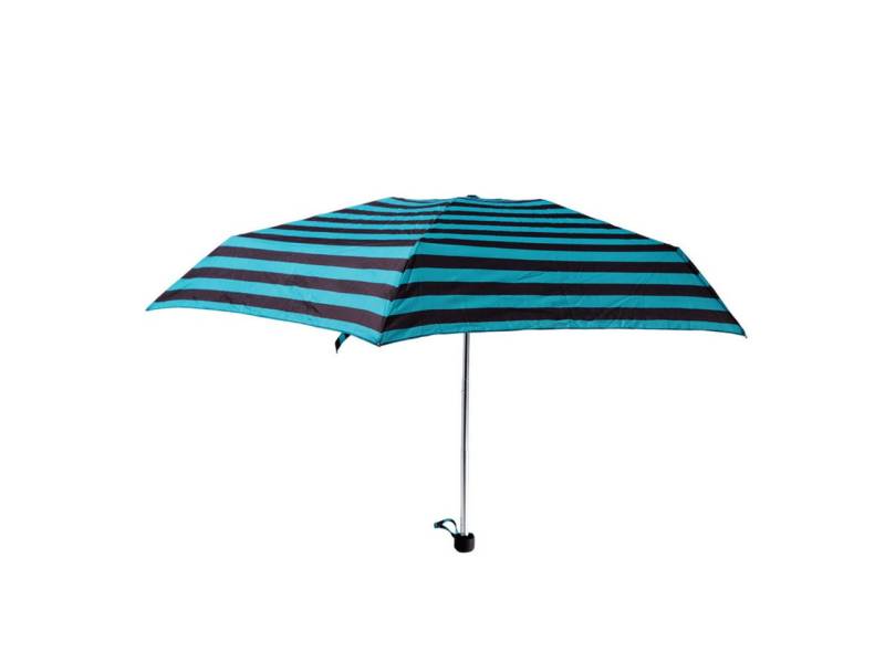 BIGGDESIGN Langregenschirm Biggdesign Moods Up Schwarz-Grün Gestreifter Mini-Regenschirm von BIGGDESIGN