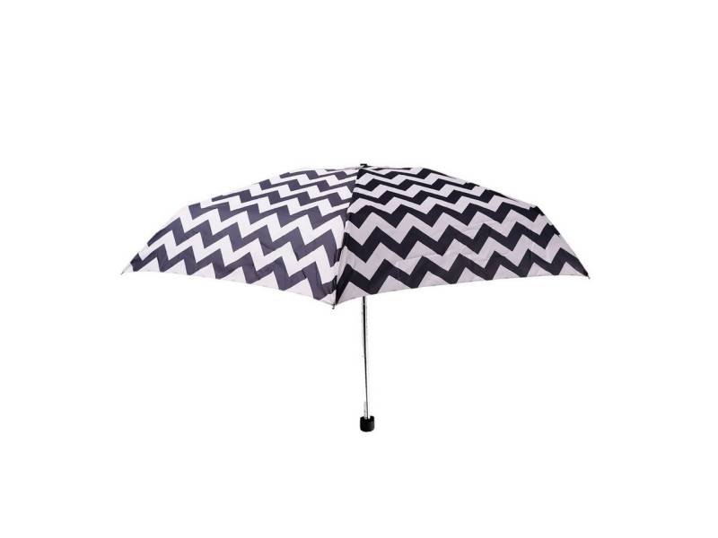 BIGGDESIGN Langregenschirm Biggdesign Moods Up Schwarz-Weiß Zickzack Mini-Regenschirm von BIGGDESIGN