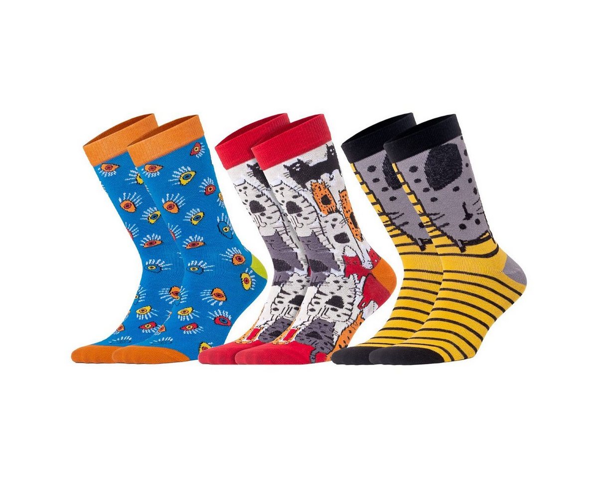 BIGGDESIGN Socken Biggdesign Damen Socken Set, Baumwolle, Größe 36-40, 3er Pack (1-Paar) von BIGGDESIGN