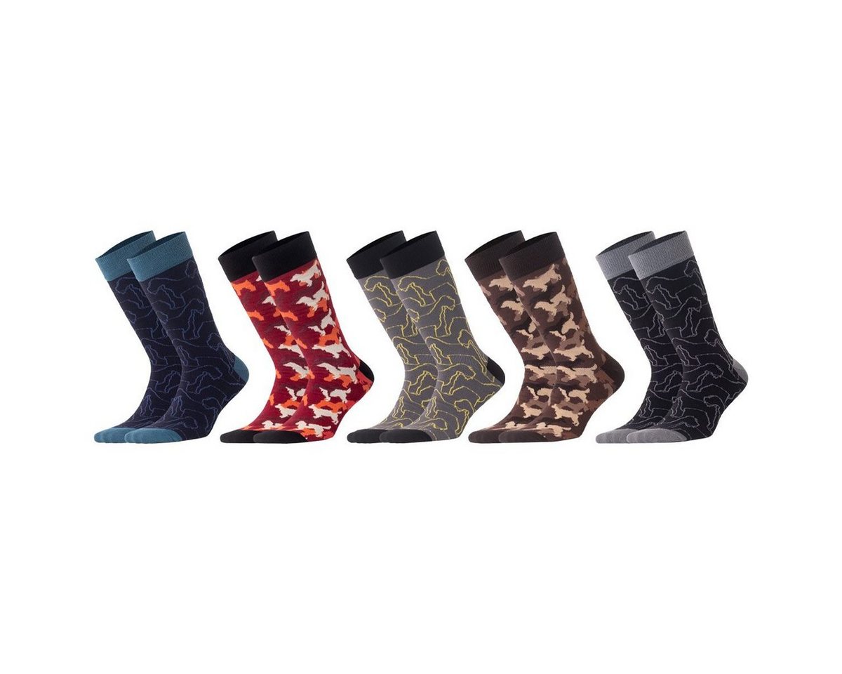 BIGGDESIGN Socken Biggdesign Dogs Herren Socken Set Größe 41-46 5er Pack (1-Paar) von BIGGDESIGN