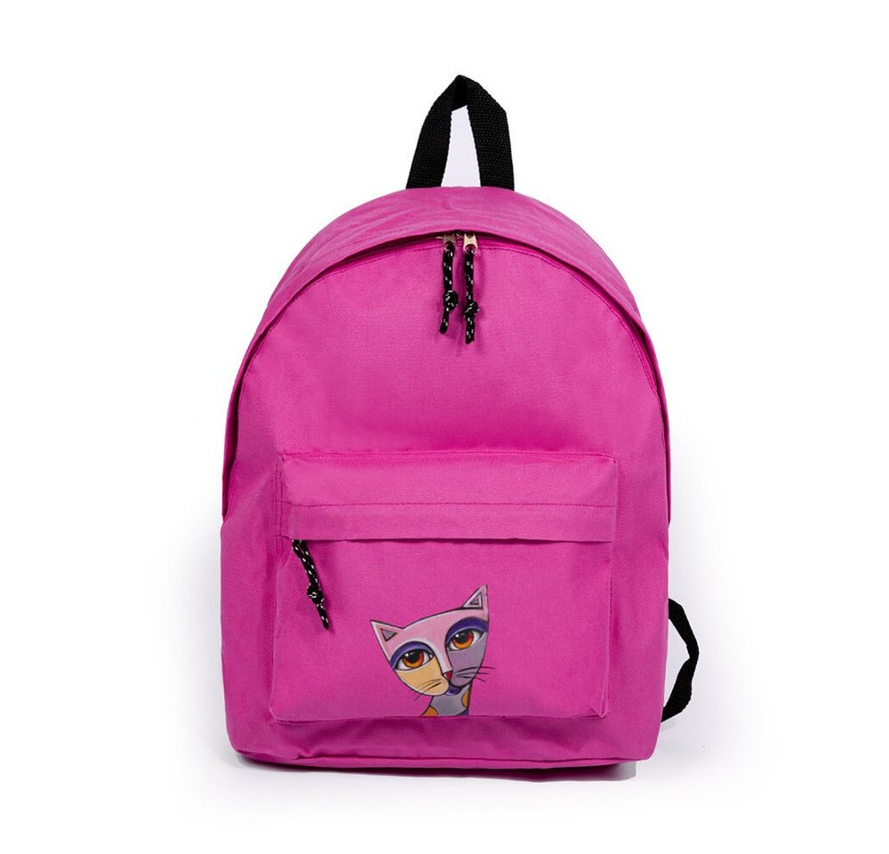 BIGGDESIGN Trekkingrucksack Biggdesign Owl and City Mini Rucksack, Rosa (1-tlg) von BIGGDESIGN