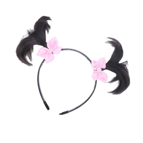 Einzigartige Kinder-Haarzöpfe mit Schmetterlingsschleifen, Haar-Accessoires, weich, bequem, Kinderperücke, Verlängerung für Mädchen im Alter von 3 bis 10 Jahren von BIGULA