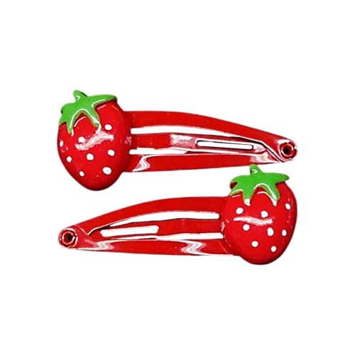 Glitzer-Haarspange mit Blumen- und Kuchen-Designs, Haarnadel, Cartoon, Kinder-Haarschmuck für Mädchen, für den täglichen Gebrauch, 2 Stück von BIGULA